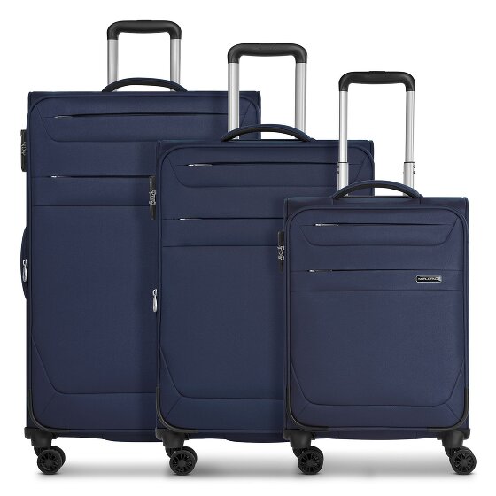 Worldpack Chicago 4 roulettes Set de valises 3 pièces avec soufflet d'extension
