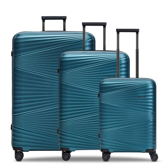 Pactastic Collection 02 THE THREE SET 4 roulettes Set de valises 3 pièces