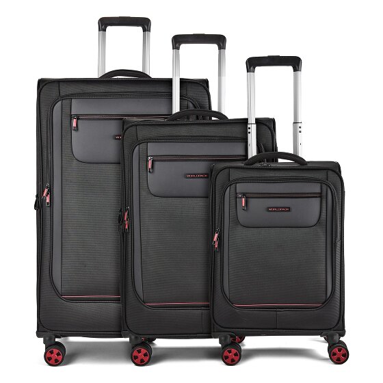 Worldpack Oxford 4 roues Set de valises 3 pièces '"avec soufflet d''extension"'