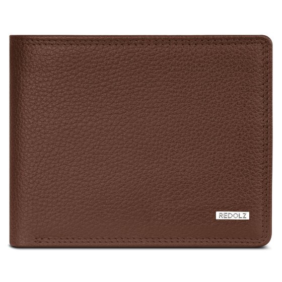 Redolz Leather Essentials QF Porte-monnaie RFID en cuir 12 cm dépliable