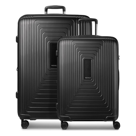 Redolz Set de valises Essentials 14 à 4 roues, tailles M et L, avec soufflet d'extension