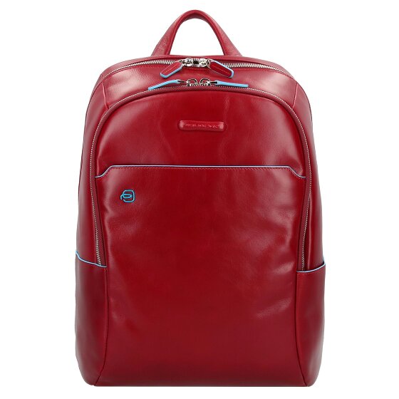 Piquadro Blue Square Sac à dos en cuir 39 cm Compartiment pour ordinateur portable