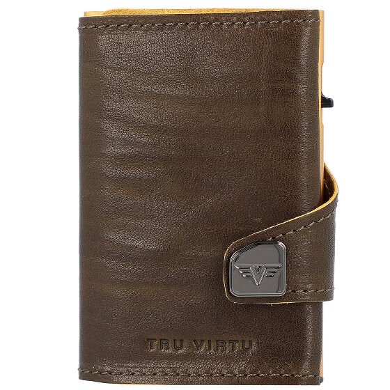 Tru Virtu Click & Slide Porte-cartes de crédit RFID en cuir 6,5 cm