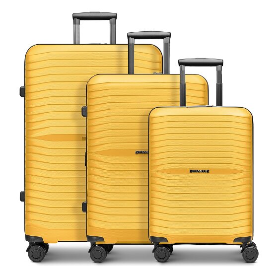 Stratic Shine 4 roues Set de valises 3 pièces avec soufflet d'extension