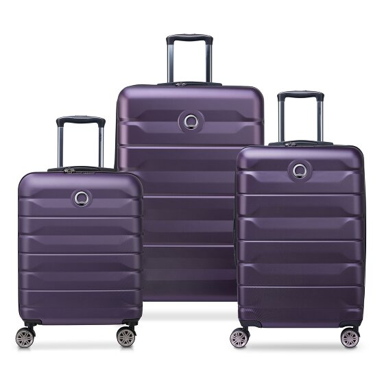 Delsey Paris Air Armour 4 roulettes Set de valises 3 pièces avec soufflet d'extension
