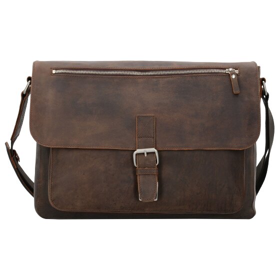 Leonhard Heyden Salisbury Messenger en cuir, 40 cm, compartiment pour ordinateur portable