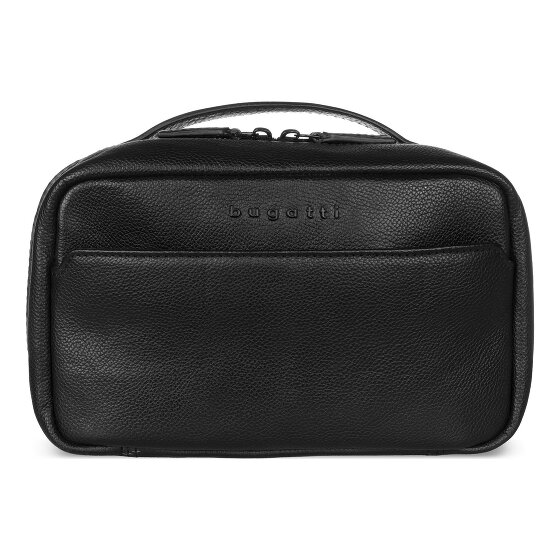 bugatti Black Trousse de toilette Cuir véritable 21 cm