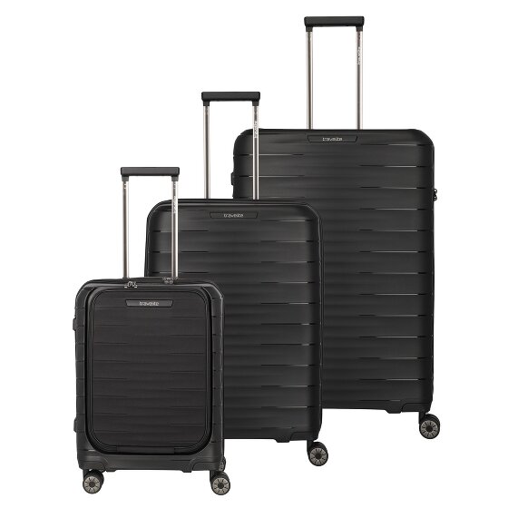 Travelite Mooby 4 roulettes Set de valises 3 pièces avec soufflet d'extension