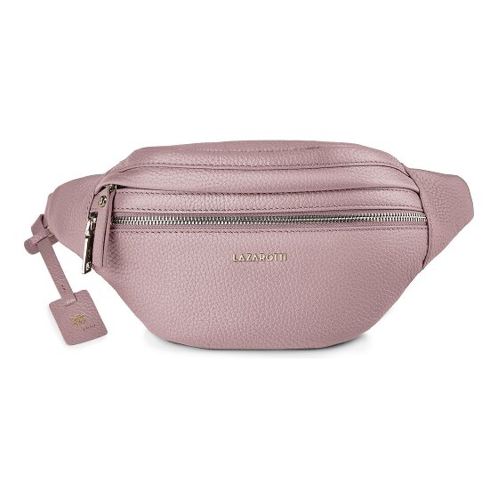 Lazarotti Sac banane en cuir « Bologna » à double fermeture éclair, à porter en bandoulière, 25 cm