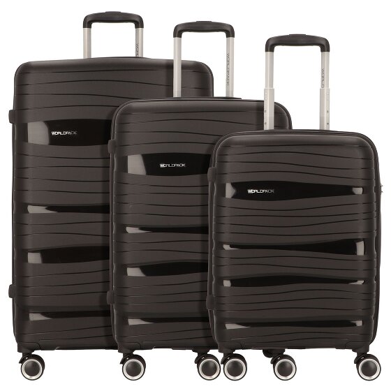 Worldpack Miami 4 roulettes Set de valises 3 pièces