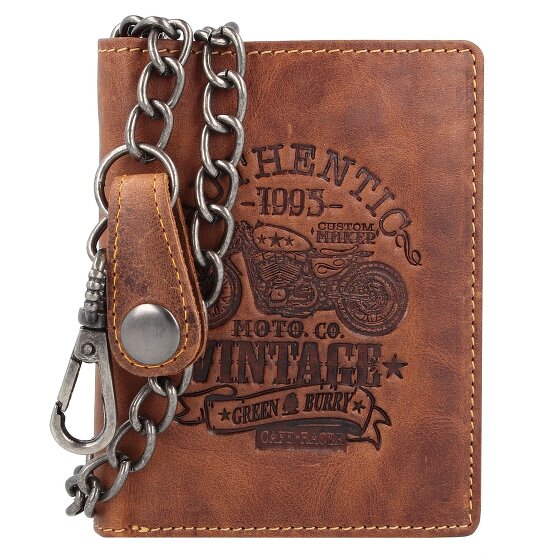 Greenburry Porte-monnaie Vintage Cafe-Racer RFID en cuir 9,5 cm