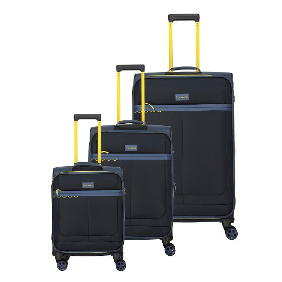 Travelite Color Craze 4 roulettes Set de valises 3 pièces avec soufflet d'extension