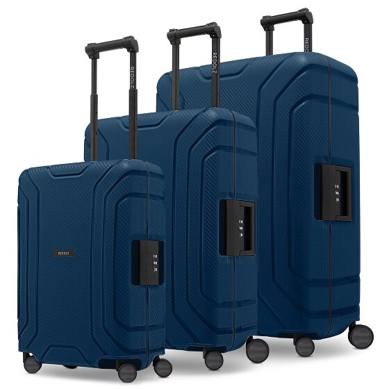 Redolz Essentials 15 Set de valises à 4 roulettes 3 pièces avec fermeture à trois points