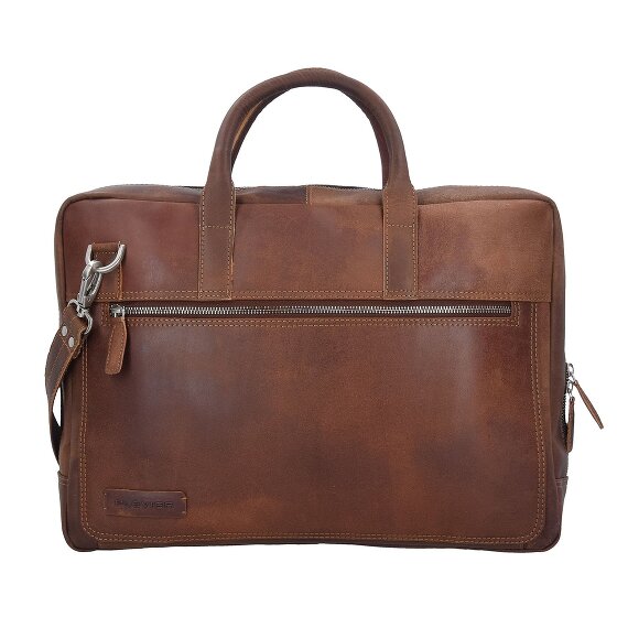 Plevier Vintage London Attaché-case Protection RFID Cuir véritable 41 cm Compartiment ordinateur