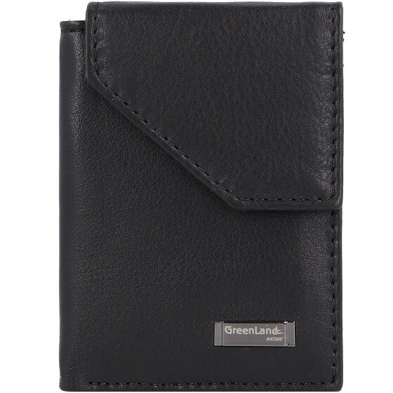 Greenland Nature Black Nappa Porte-monnaie en cuir RFID 7 cm