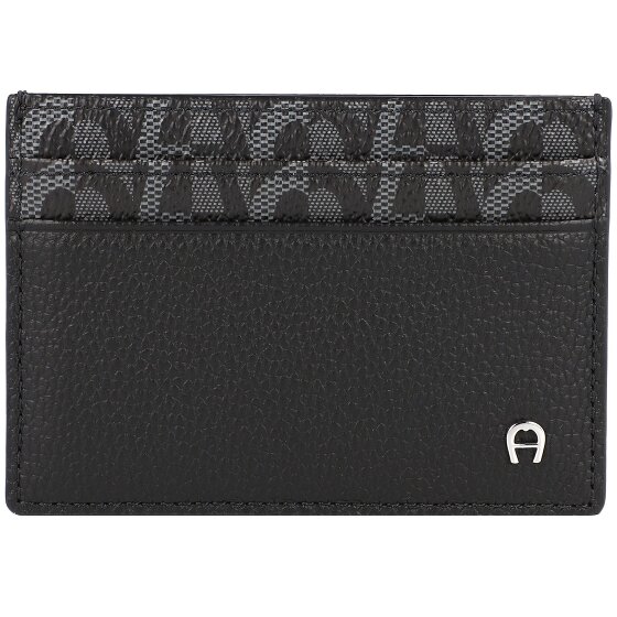 AIGNER Étui en cuir pour cartes de crédit Logo 10 cm