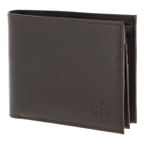 oxmox Leather Porte-monnaie Protection RFID Cuir véritable 10 cm