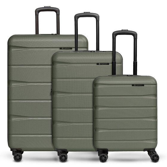 Franky Munich 4.0 Set de valises à 4 roulettes 3 pièces avec soufflet extensible
