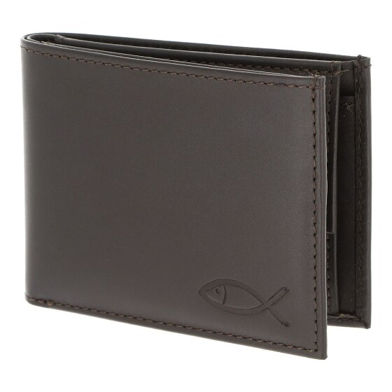 oxmox Leather Porte-monnaie Protection RFID Cuir véritable 11 cm