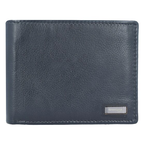 Greenland Nature Black Nappa Porte-monnaie en cuir RFID 12 cm