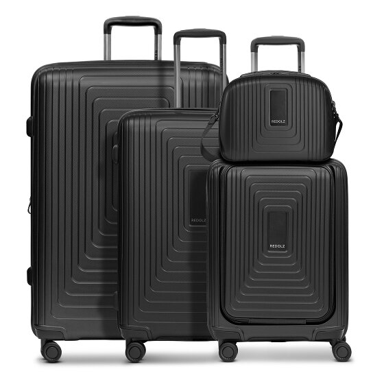 Redolz Essentials14 Set de valises à 4 roulettes Beautycase 4pcs avec soufflet extensible Laptopfach