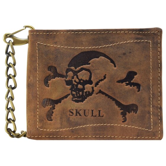 Greenburry Porte-monnaie Vintage Skull en cuir 12 cm