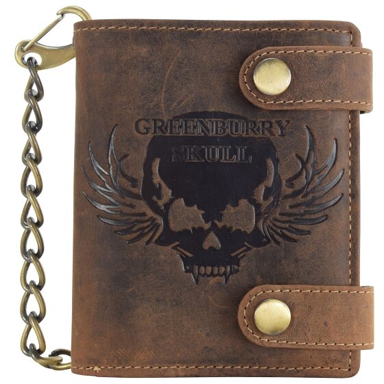 Greenburry Porte-monnaie Vintage Skull en cuir 10 cm
