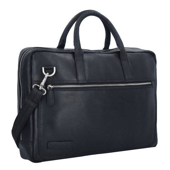 Plevier Vintage London Porte-documents Protection RFID Cuir 41 cm Compartiment pour ordinateur portable