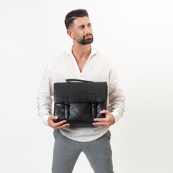 Farmhood Porte-documents Memphis XXL 3 compartiments cuir 39 cm