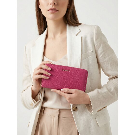 Lazarotti Bologna Leather XL Porte-monnaie zip-around en cuir 19 cm