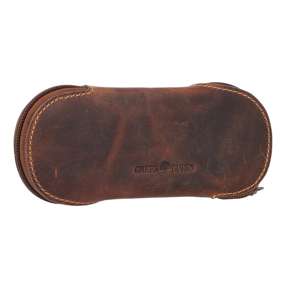 Greenburry Étui à lunettes vintage en cuir 17 cm