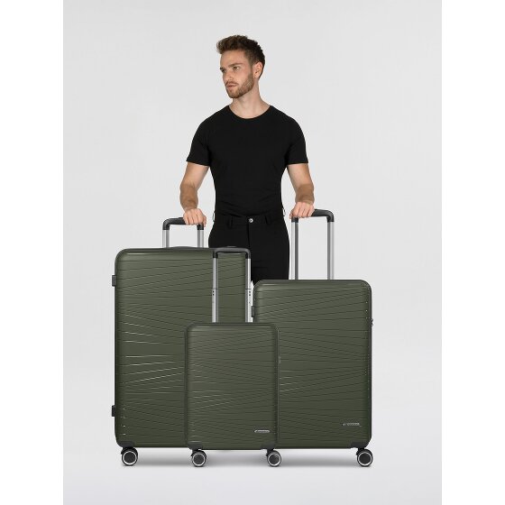 Franky Dallas 3.0 Set de valises à 4 roulettes 3 pièces avec soufflet d'extension