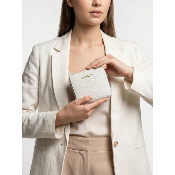 Lazarotti Bologna Leather Medium Porte-monnaie Zip-Around en cuir 10 cm