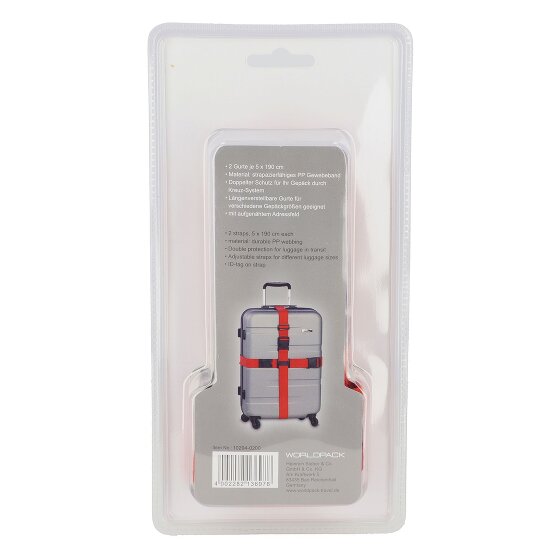 Worldpack Sangle pour valise avec système croisé 190 cm