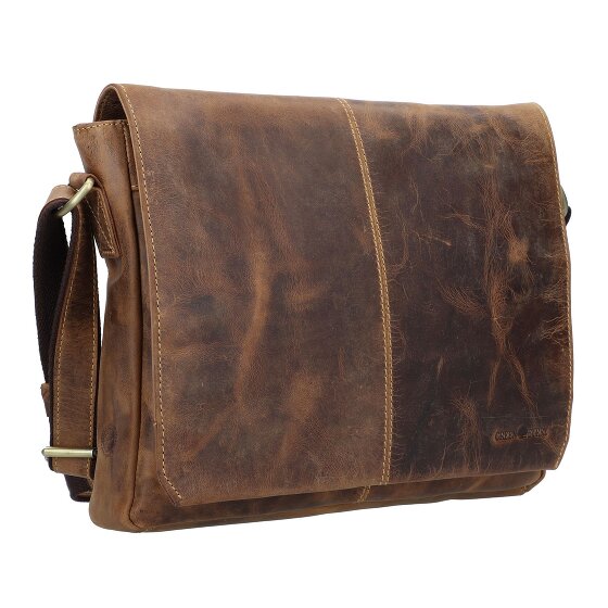 Greenburry Vintage Messenger Sac à bandoulière en cuir 33 cm