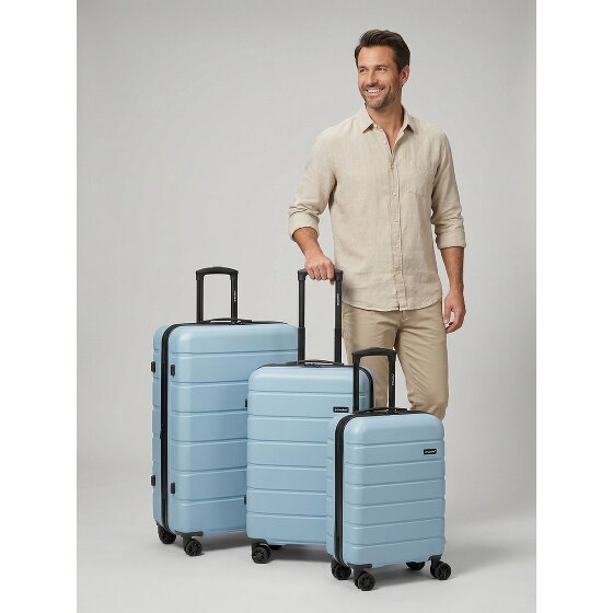 Saxoline Miami 4 roulettes Set de valises 3 pièces avec soufflet d'extension