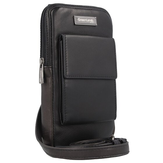 Greenland Nature Black Nappa Pochette pour téléphone portable Cuir 11.5 cm