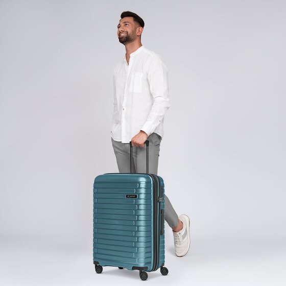 Pactastic Collection 04 THE MEDIUM + 4 roulettes Trolley M 66 cm avec soufflet d'extension