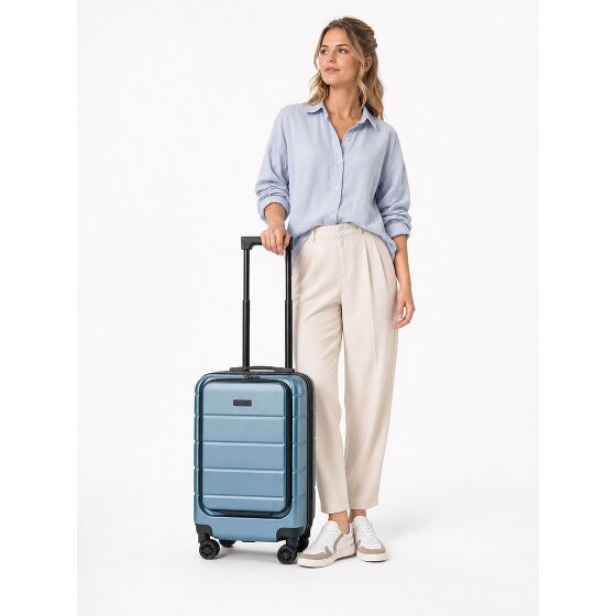 Police Dublin 4 roues Valise cabine S 54 cm Compartiment ordinateur avec soufflet d'extension