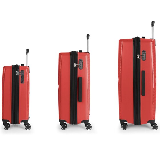 Gabol Kume 4 roulettes Set de valises 3 pièces avec soufflet d'extension