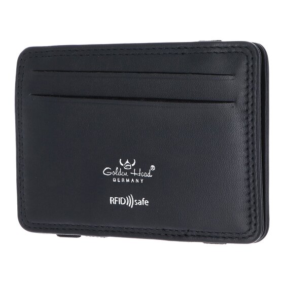 Golden Head Polo Étui pour cartes de crédit Protection RFID Cuir véritable 7.5 cm