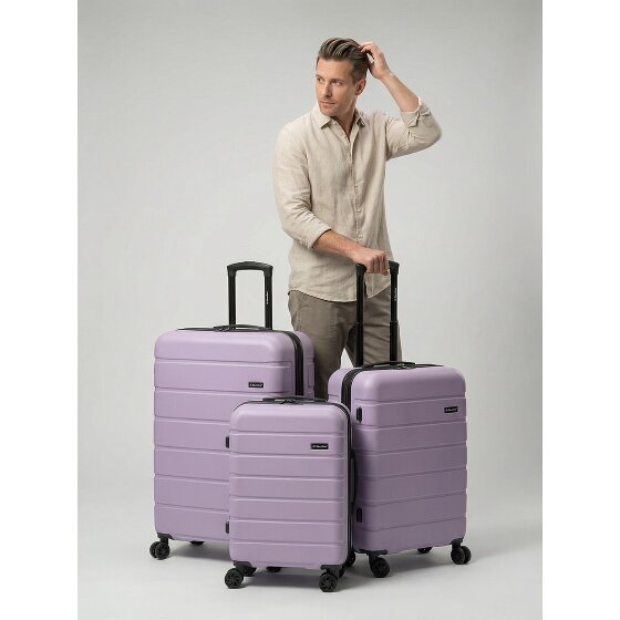 Saxoline Miami 4 roulettes Set de valises 3 pièces avec soufflet d'extension