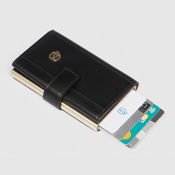 Piquadro Circle Étui pour cartes de crédit Protection RFID Cuir véritable 6.5 cm