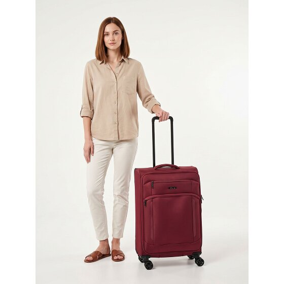 d&n Travel Line 9804 4 roues Valise cabine M 68 cm avec soufflet d'extension