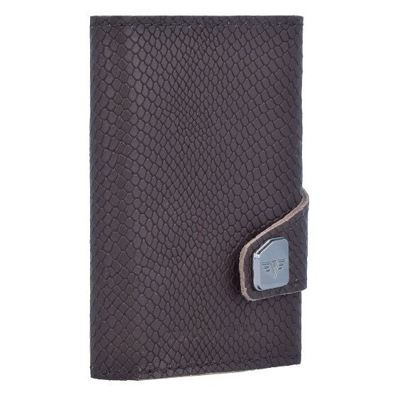Tru Virtu Click & Slide Porte-cartes de crédit Porte-monnaie RFID en cuir 6,5 cm
