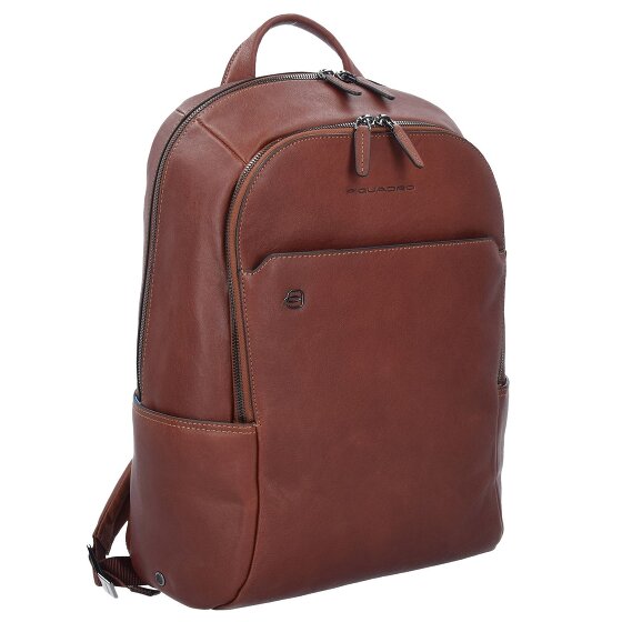 Piquadro Black Square Business Sac à dos en cuir 39 cm Compartiment pour ordinateur portable