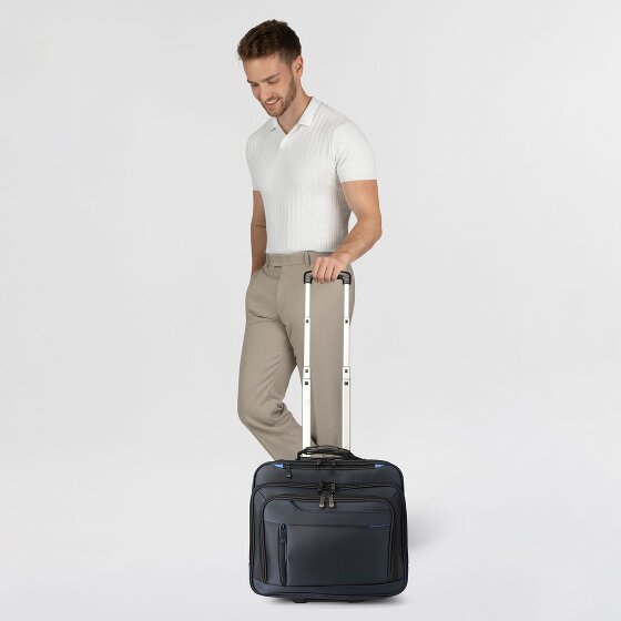 Dermata 2 roues Valise business 38 cm Compartiment ordinateur