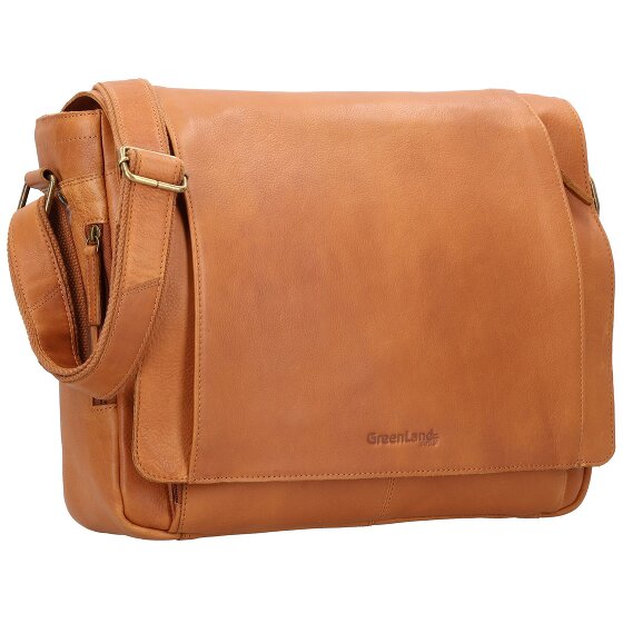 Greenland Nature Nature Messenger en cuir, 39 cm, compartiment pour ordinateur portable