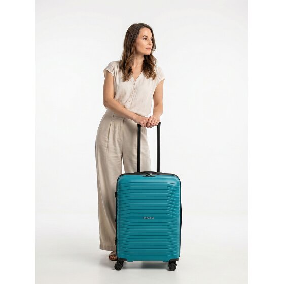 Stratic Shine 4 roues Valise cabine 66 cm avec soufflet d'extension