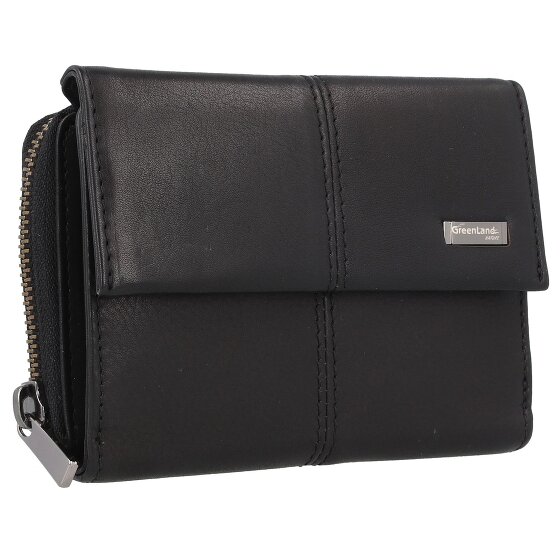 Greenland Nature Black Nappa Porte-monnaie Protection RFID Cuir 13 cm